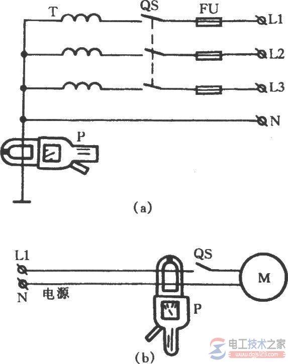 钳形电流表如何判断漏电接地故障点?