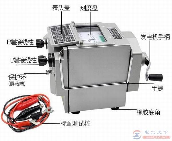 摇表(兆欧表)的用法:摇表的结构,摇表测漏电的方法