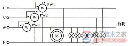 单相功率表如何测量三相四线制电源功率线路?