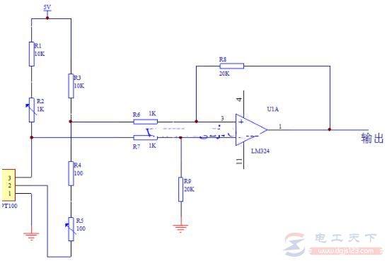 三线PT100温度传感器的接线方法