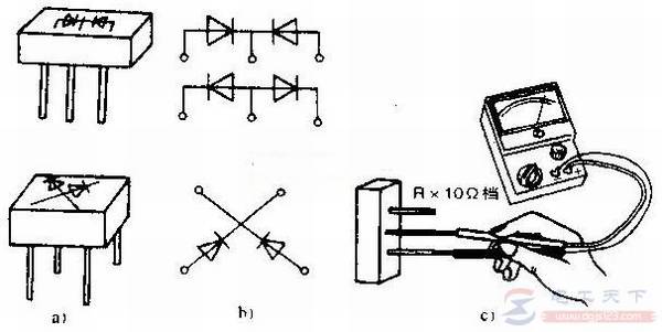 怎么用万用表检测整流桥的好坏?