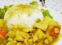 咖喱鸡肉盖浇饭 咖喱鸡肉盖浇饭