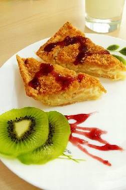 丰盛的早餐-蜜桃鲜奶派 丰盛的早餐-蜜桃鲜奶派