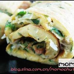 菠菜鸡蛋卷 菠菜鸡蛋卷