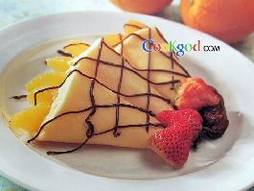 香橙薄饼配朱古力汁 香橙薄饼配朱古力汁