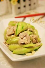 肉片炒丝瓜