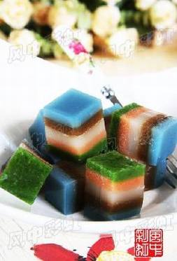 彩虹肉皮冻 彩虹肉皮冻