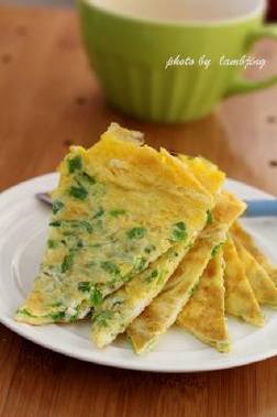 自己种的鲜嫩小菜烙的【鸡蛋饼】 自己种的鲜嫩小菜烙的【鸡蛋饼】