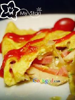 火腿蘑菇omelet 火腿蘑菇omelet