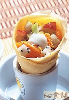 水果优格可丽饼 水果优格可丽饼