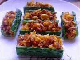 脆炝黄瓜卷 。 脆炝黄瓜卷 。